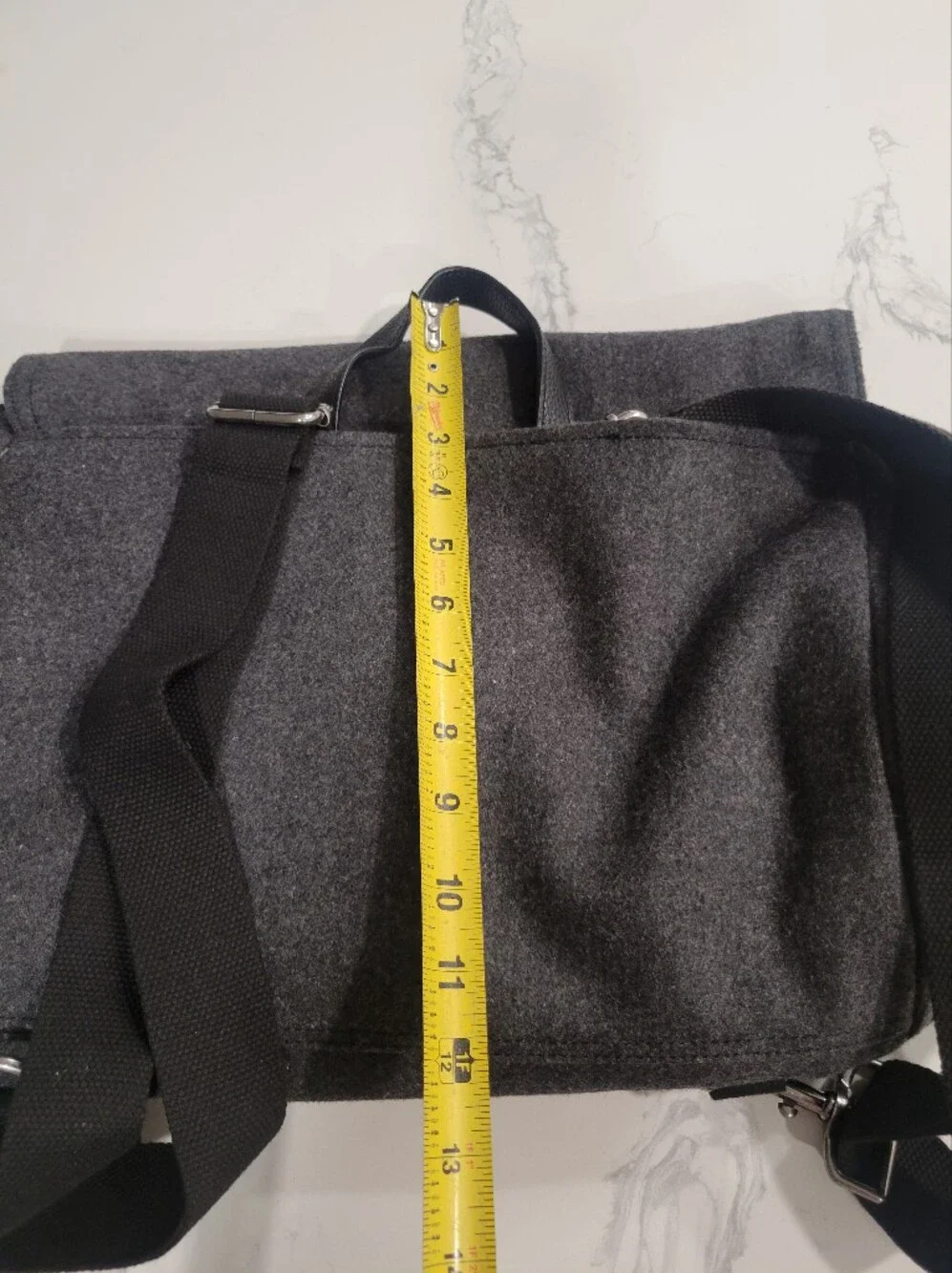 Pottery Barn Grey Wool Blend Unisex Messenger Bag/backpack/travel Bag